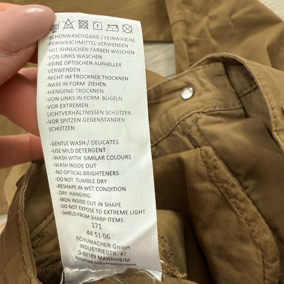 Dorothee Schumacher Skinny Mid Rise Brown Chino Pants - Picture 10 of 14